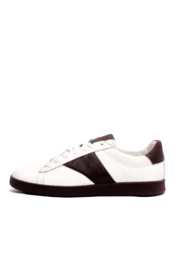RHUDE Mens Court Shoe 'White/Maroon'